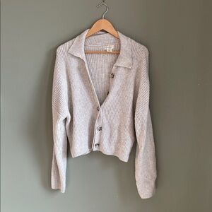 Jessica Simpson Cream Ribbed Cardigan